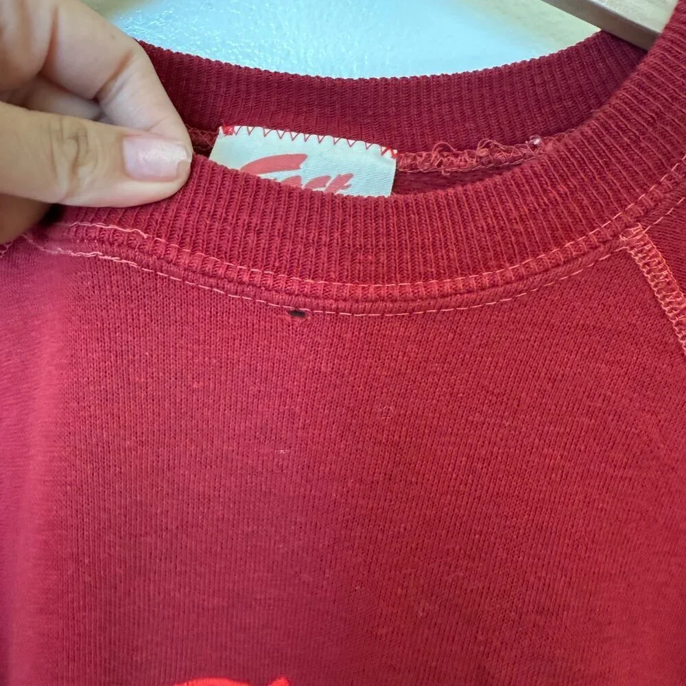 East West Rose Embroidered Vintage Recycled Short Sleeve Sweater​​